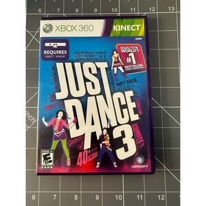 Just Dance 3 - Microsoft Xbox 360 Kinect.  Case, Disc & Insert, Tested/Working